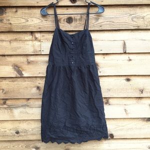 XHILARATION Black Dress with Lace Border, size L